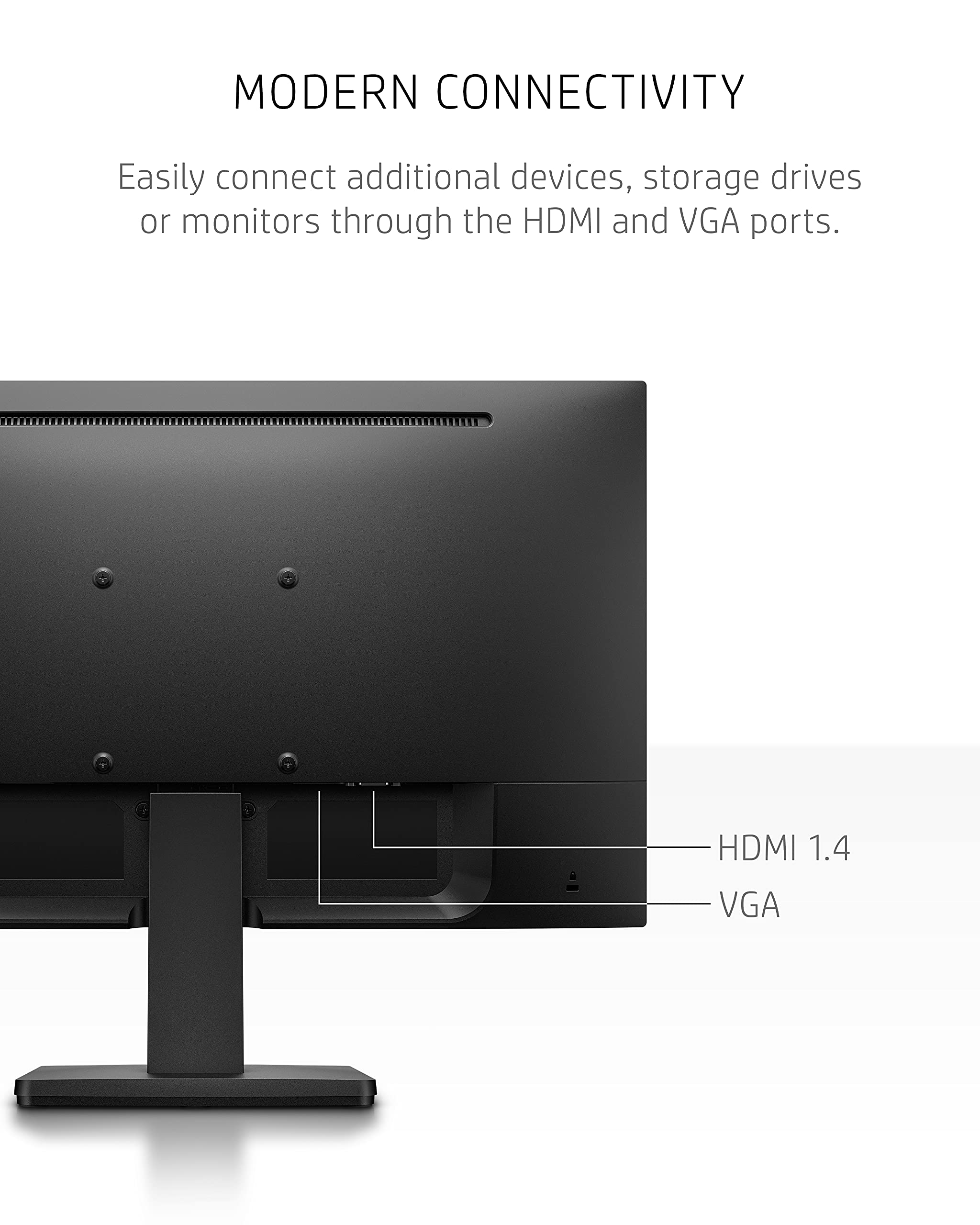 HP V222vb FHD Monitor, 1080p VA Display, 75Hz Refresh Rate, 21.5 inch Computer Screen, T�V Certified Low Blue Light Mode, Ergonomic Tilt, 3000:1 Contrast Ratio, HDMI & VGA Ports, VESA Mounting (2021)